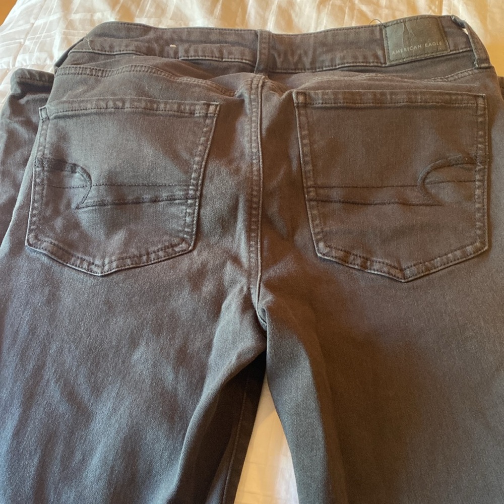 Black jeans by American Eagle, with stretch material. cute 8